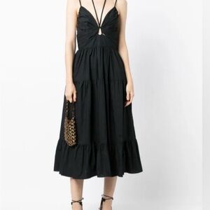 Ulla Johnson Black Midi Dress